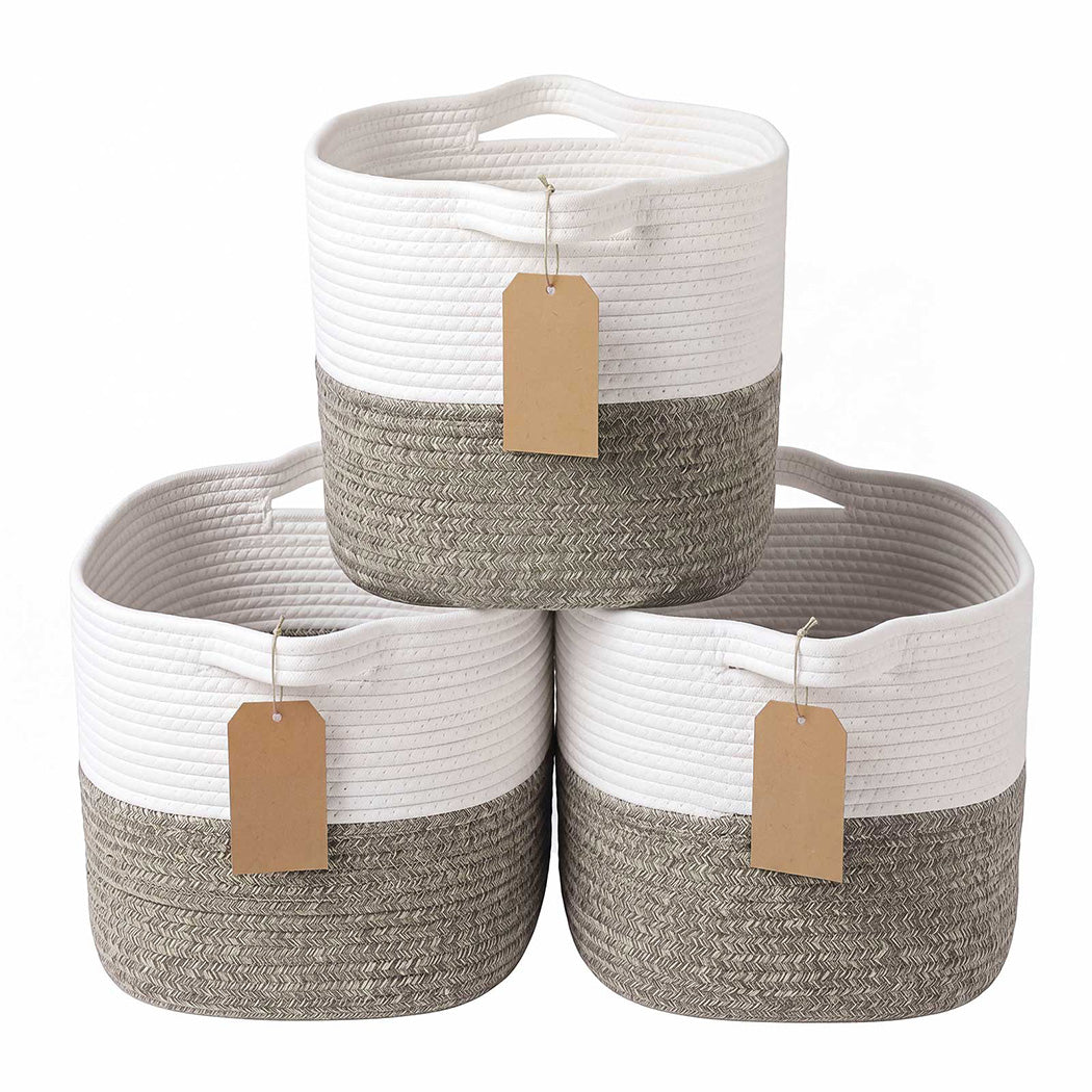 Foldable Storage Baskets Cotton 33x25.5x23cm