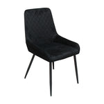 Ergonomic Dining Chairs x 4 Padded Seat Soft Velvet  Foldable
