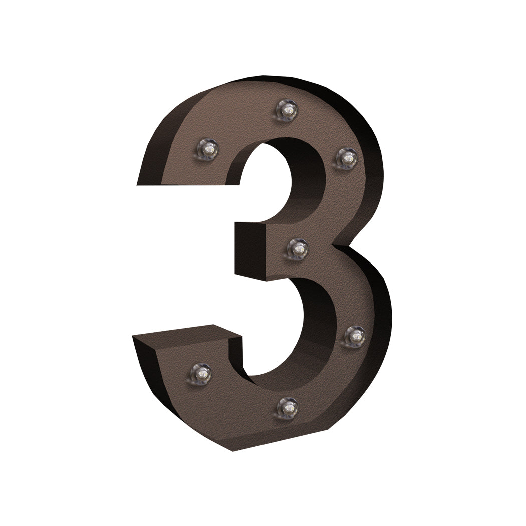 Stylish LED Metal Number Lights
