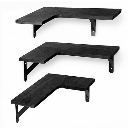 Corner Floating Shelves 3pc L-Shaped Wall | HomeAndLiving - 3
