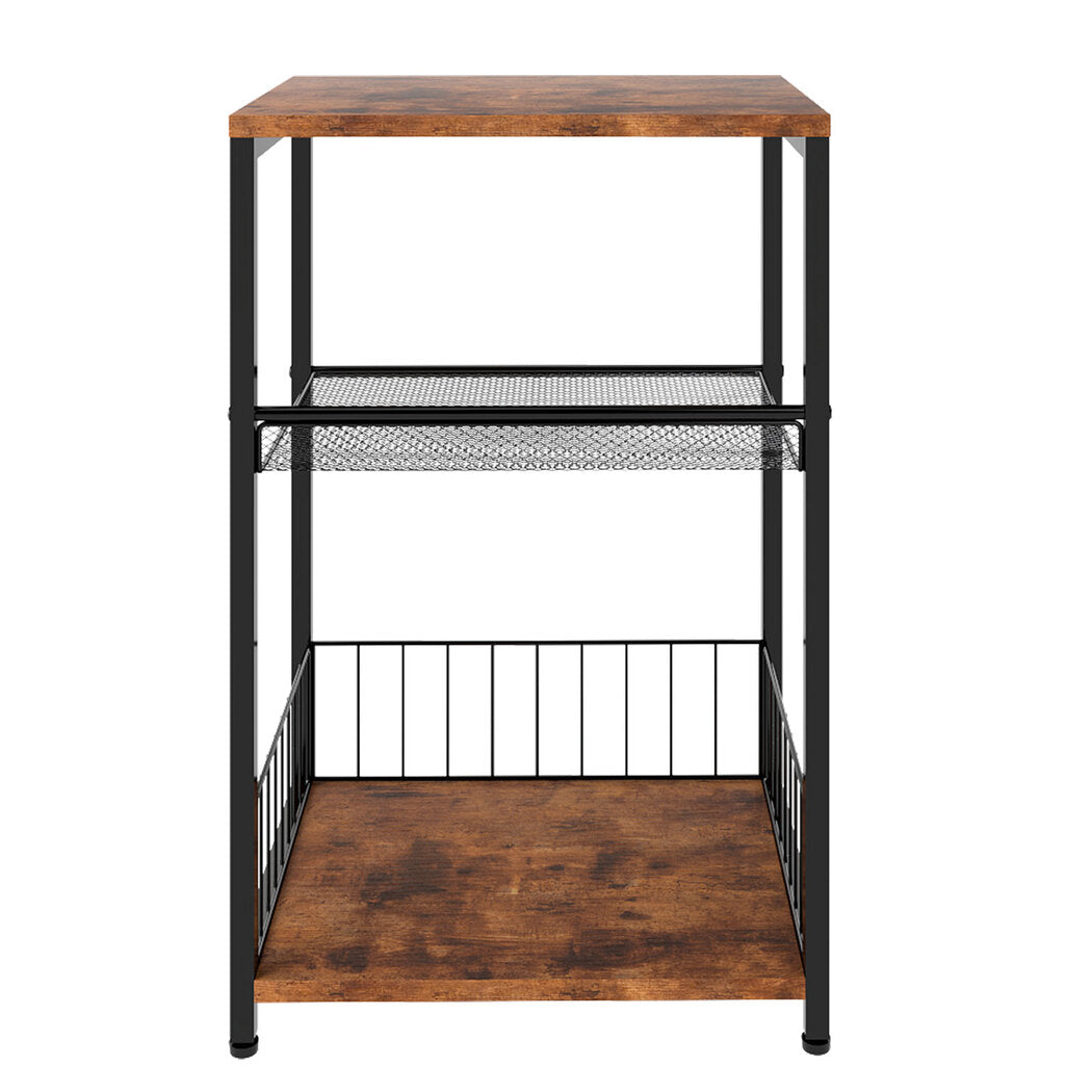 3-Tier Side Table Storage 40x30x60cm