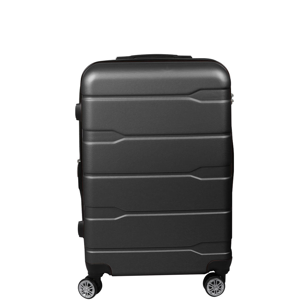 Expandable Luggage Black 24 Inch 33x26x55cm