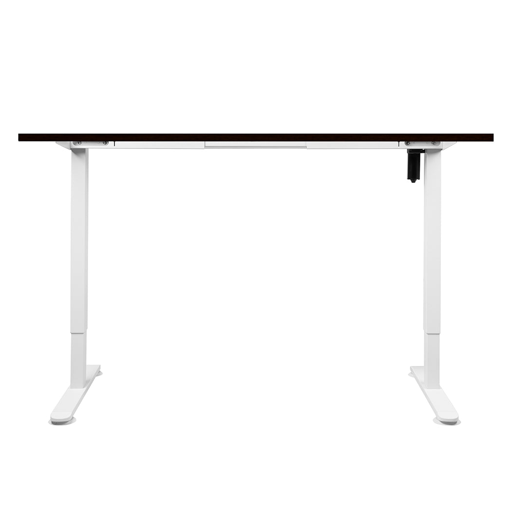 Compact Motorised Standing Desk Adjustable 140cm Walnut 1000x 1MM