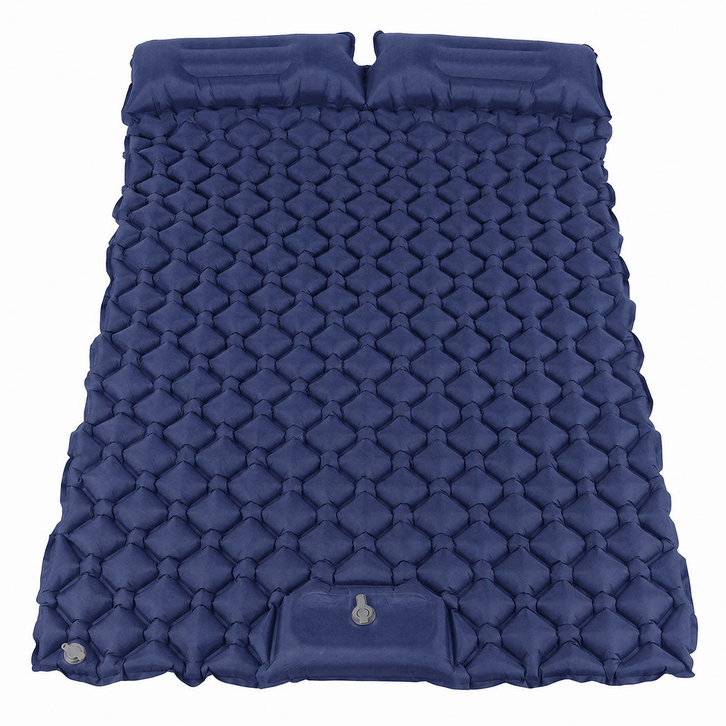 Camping Mattress Double Wide Blue 195x125x12.5cm
