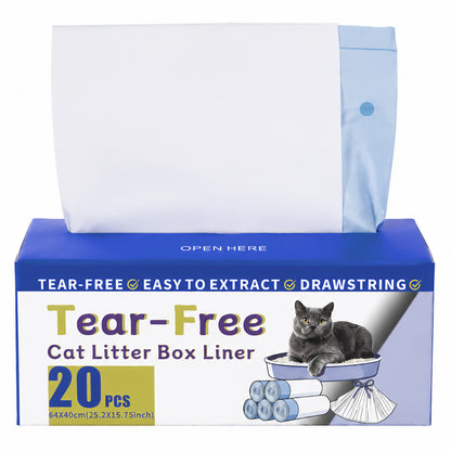 Cat Litter Bags Drawstring White 64x40cm