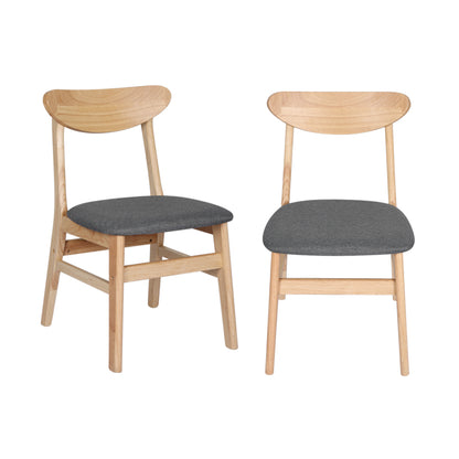 Dining Chairs Natural Fabric 45x50x76cm