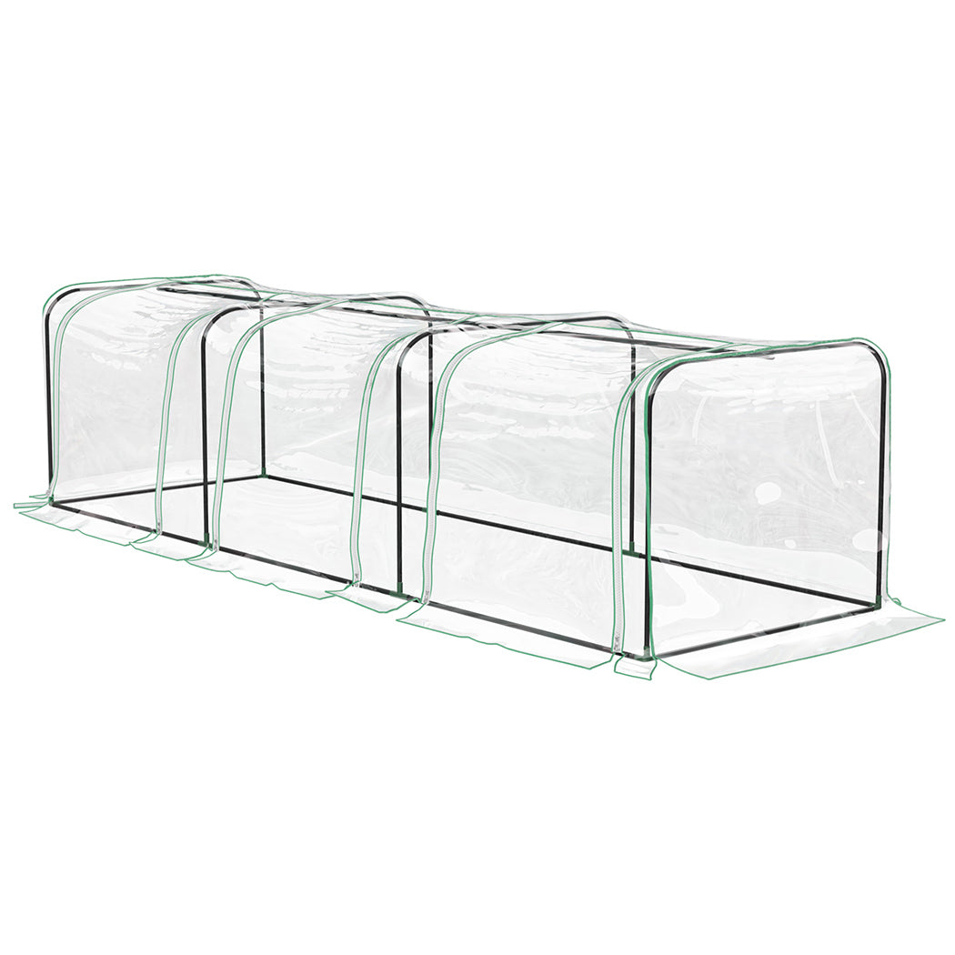 Greenhouse Tunnel Transparent Steel 80x80cm