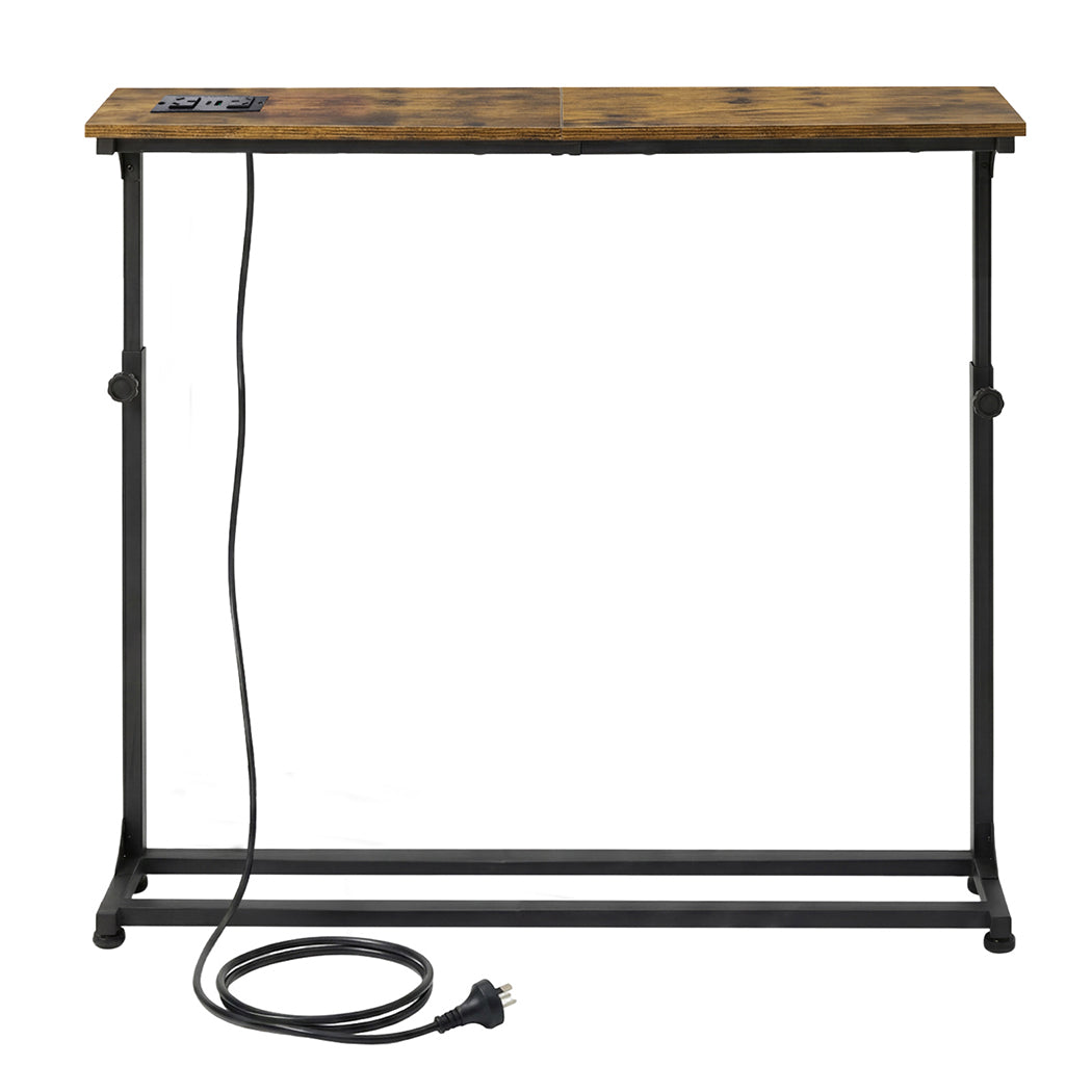 Sofa Console Table Power Ports Adjustable Height | HomeAndLiving