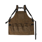 Waxed Canvas Tool Apron Adjustable Workshop