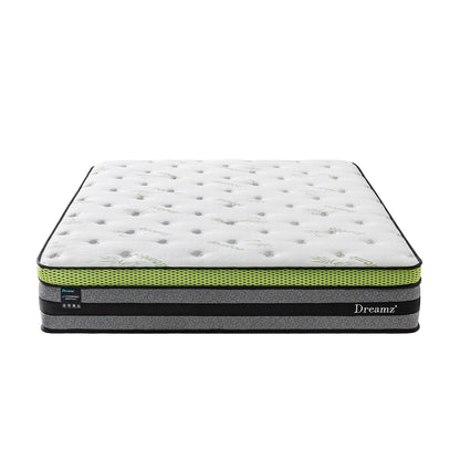 Contemporary Queen Cooling Mattress Pocket  Wood Finish Classic