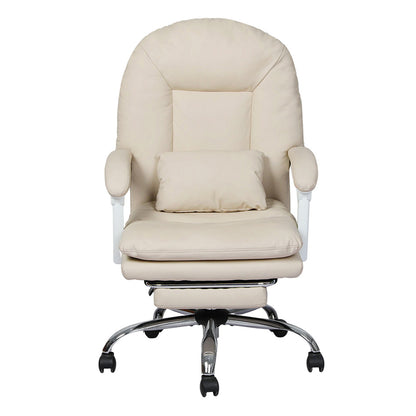 Executive Office Chair Beige Leather