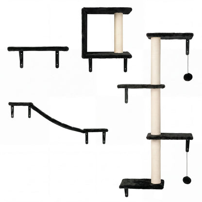 Cat Wall Shelves Modular Black 33x30x36cm