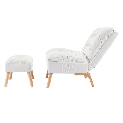 Premium Sofa Ottoman Set Accent Recliner  Scandi Inspired Design