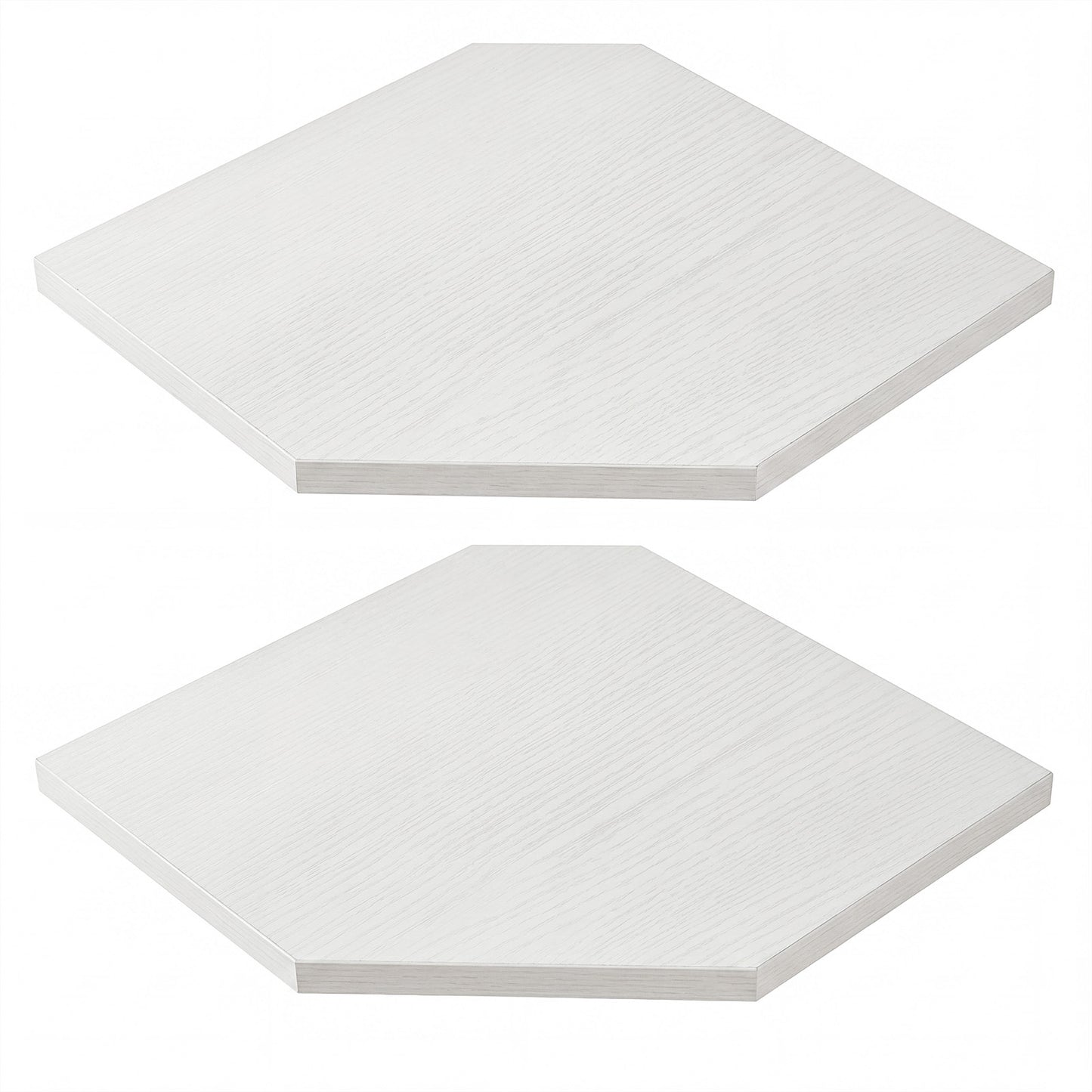Corner Floating Wall Shelves 2 Pack White | HomeAndLiving - 3