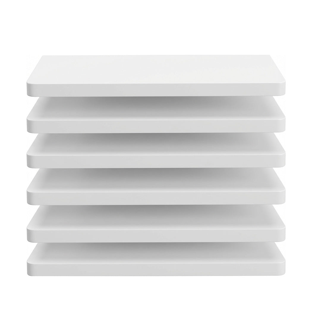 Levede Floating Shelves 6Pcs DIY Wall Mounted Storage Display Bookshelf White