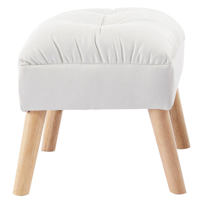 Accent Ottoman Leather Footstool 46x36x40cm