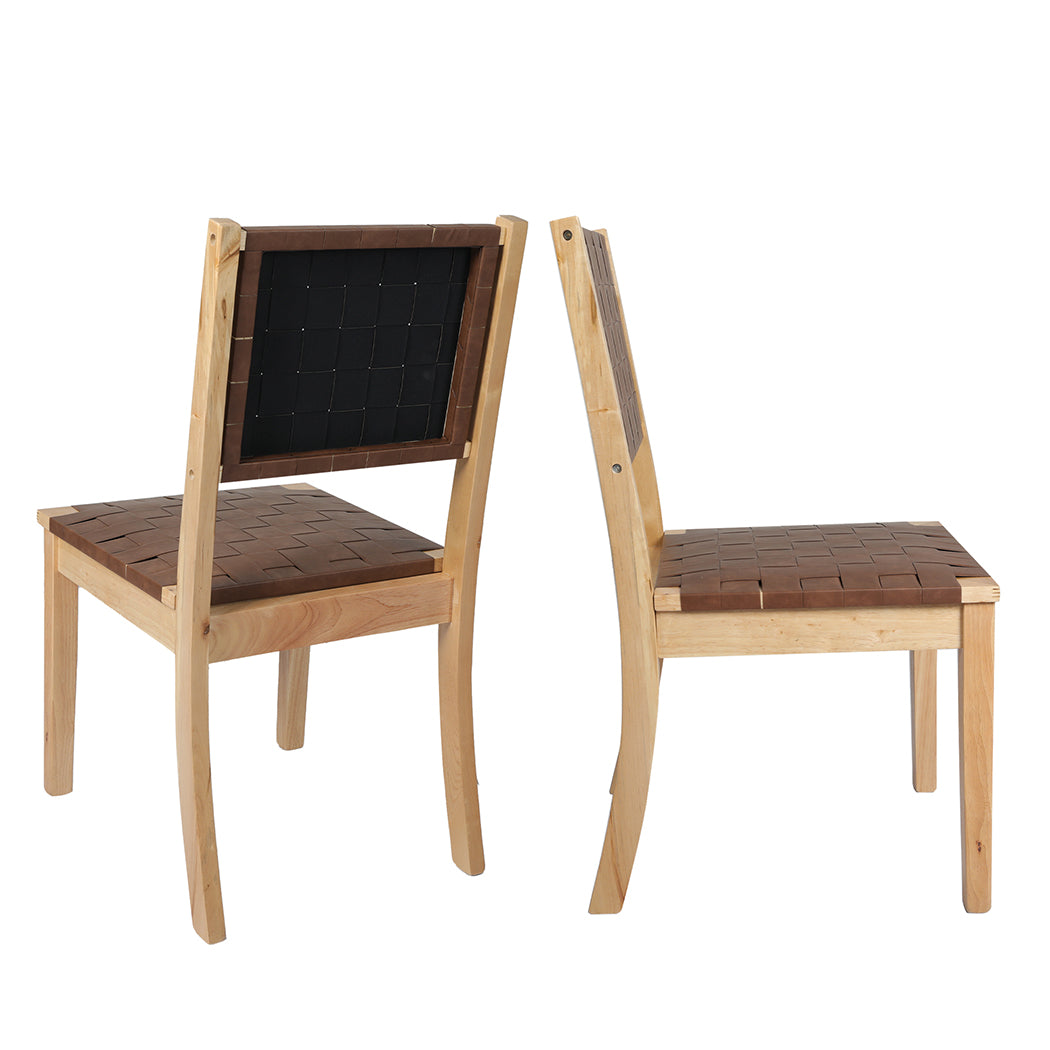 Stylish Dining Chairs Accent Chair Lounge x8  Wood Finish Classic