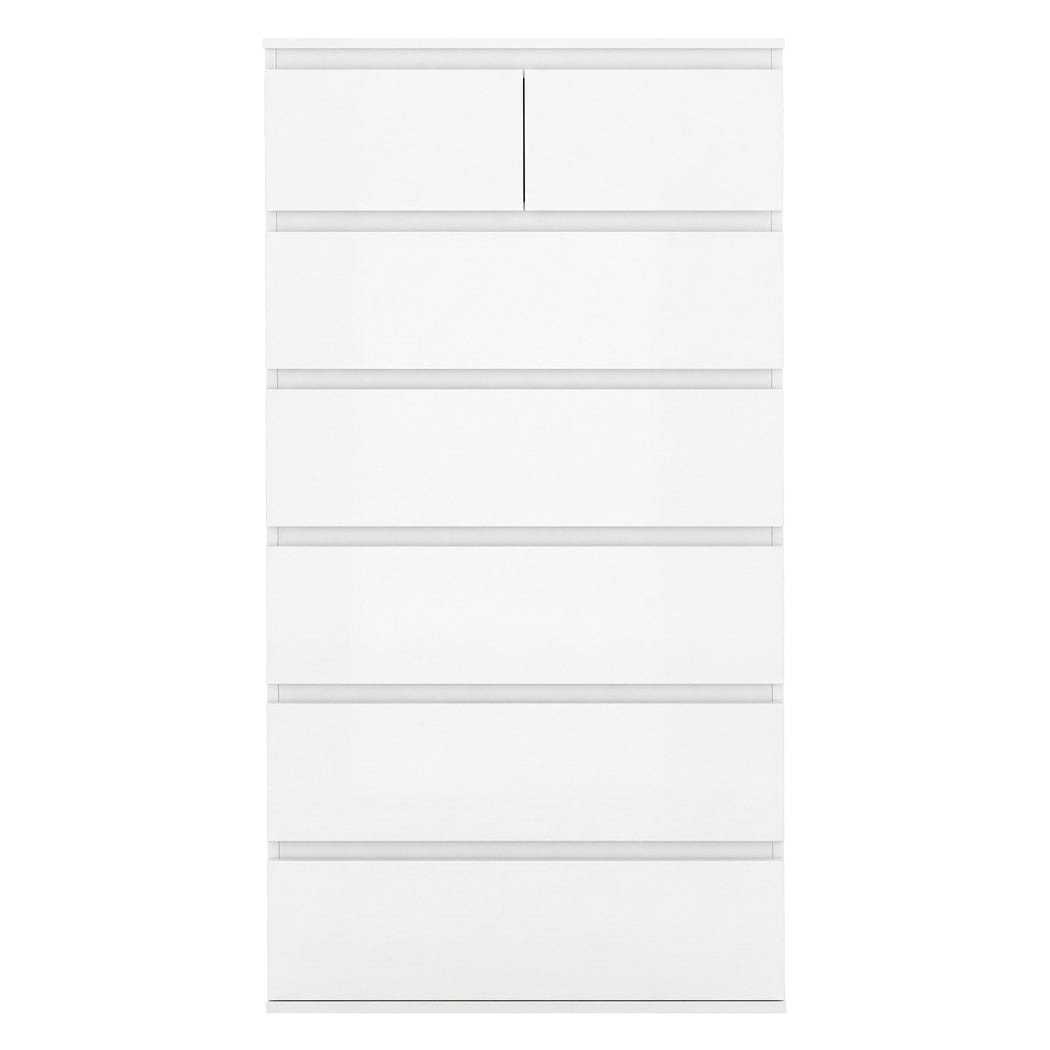 7 Drawer Tallboy Dresser White Storage | HomeAndLiving - 3