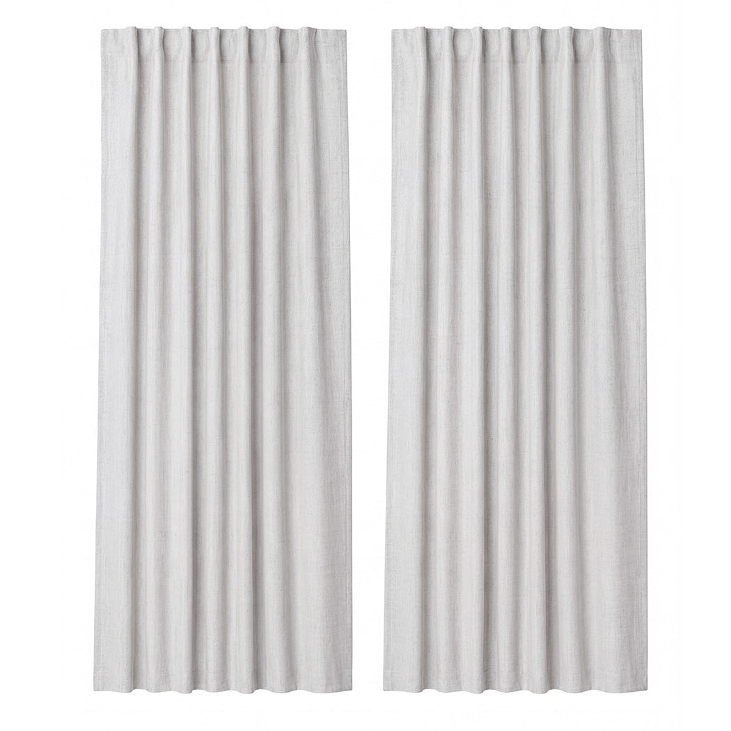 Marlow 2 Panels Blackout Curtains Thermal Linen Look Curtain Draperies Window