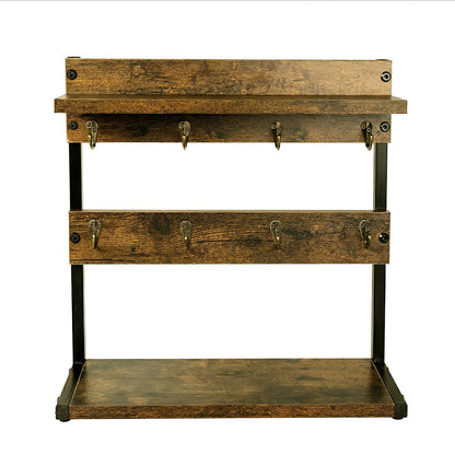 Levede Mug Holder Stand Industrial 2 Tier Countertop Mug Tree Organizer 8 Hooks