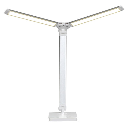 Luxury Double Head Desk Lamp LED Light Eye Caring USB  Comfortable