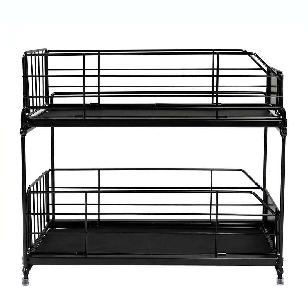 Pull Out Cabinet Organiser 2 Tier Kitchen | HomeAndLiving - 3
