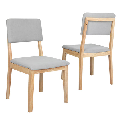 Versatile Dining Chairs 4 Upholstered Kitchen Chair  Wood Finish
