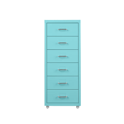 6 Drawer Office Cabinet Drawers Turquoise