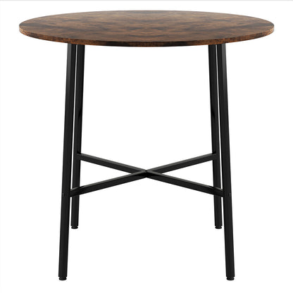 Round Dining Table 80cm Brown 80x80x76cm