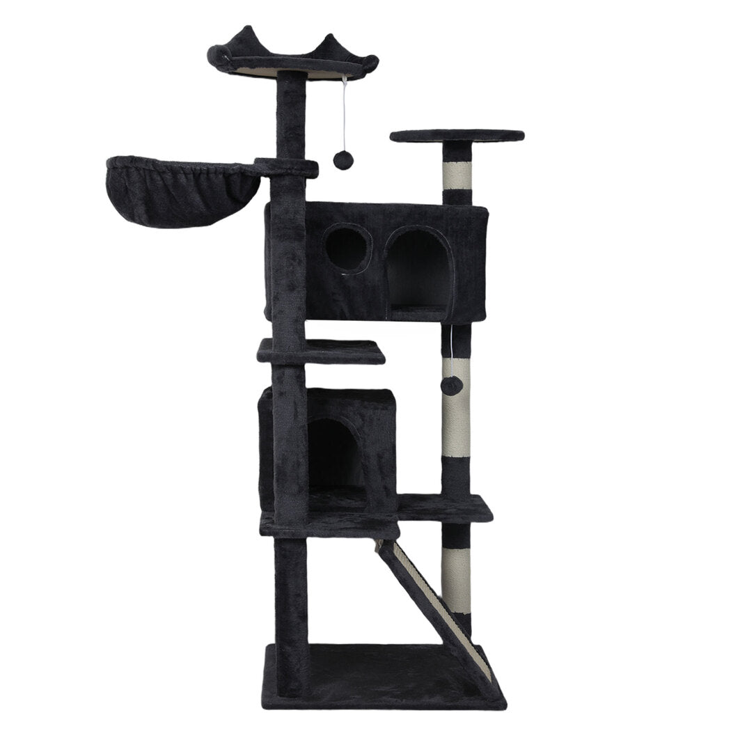 Cat Tree Scratching Post Grey 50x50x145cm