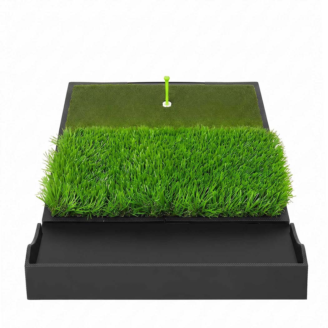 Golf Hitting Mat Dual Turf Green 74x41x5cm