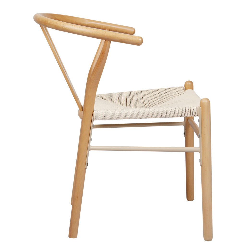 Minimalist 4x Dining Chairs Wooden Hans  Comfortable Design