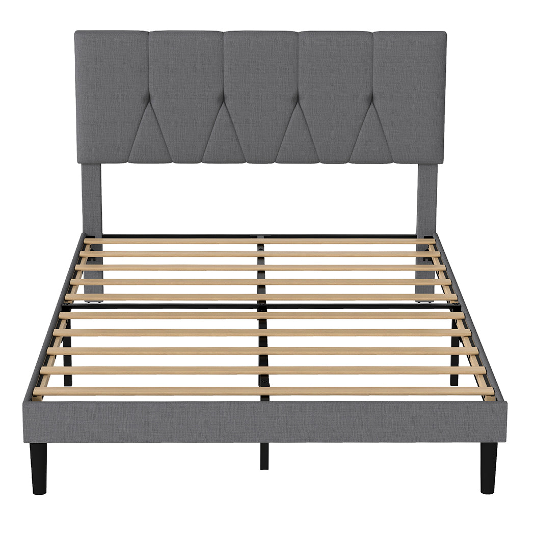 Double Bed Frame Upholstered Platform 193.5x140x103cm