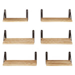 Floating Wall Shelves Set 6 Paulownia Wood | HomeAndLiving
