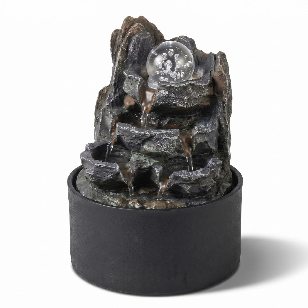 Spector Tabletop Water Fountain Resin Indoor Water Feature  3 Flow Levels Office