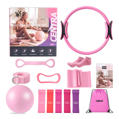 Pilates Kit 13 Piece Set Pink 45x43cm