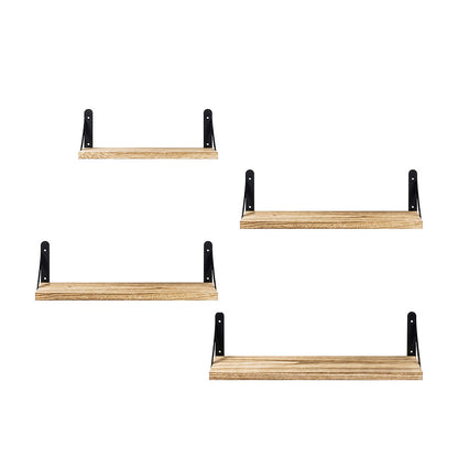 Floating Wall Shelves Rustic Wood Set 4 | HomeAndLiving - 3