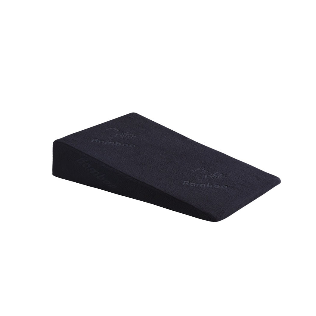 Cool Gel Memory Foam Bed Wedge Pillow With Cover Black 10