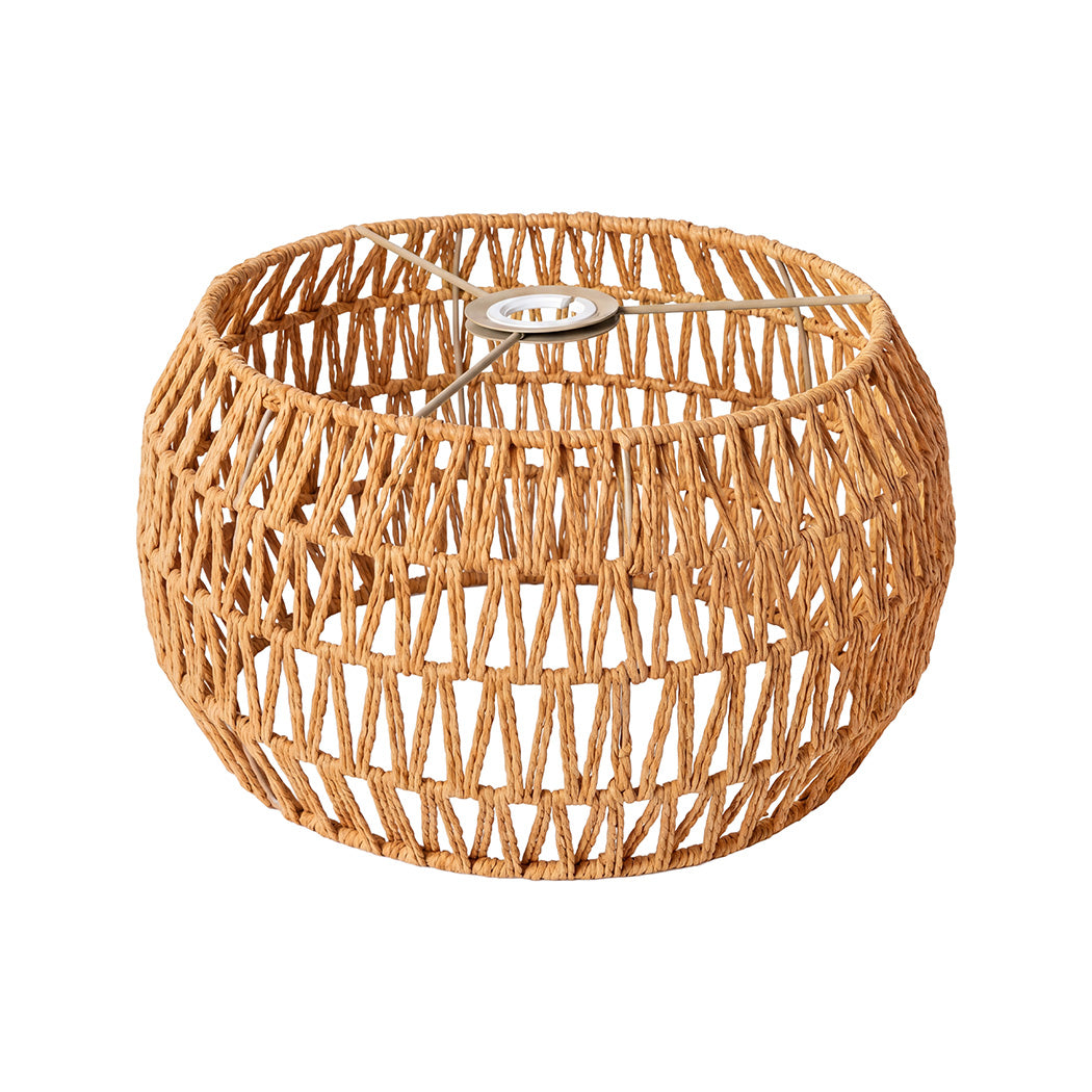 Pendant Light Shade Yellow Paper Rope 32x32x17cm