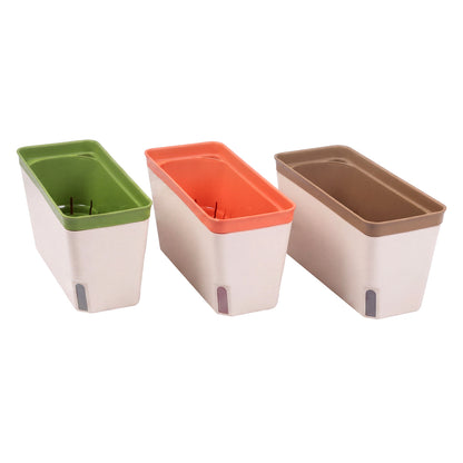 Self Watering Plant Pots 3 Pack Indoor | HomeAndLiving - 3