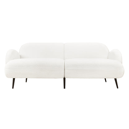 Luxury Cloud Sofa 3 Seater Sherpa Fleece White  Adjustable Height