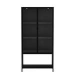 Ergonomic Glass Display Cabinet Collections Storage  High Back