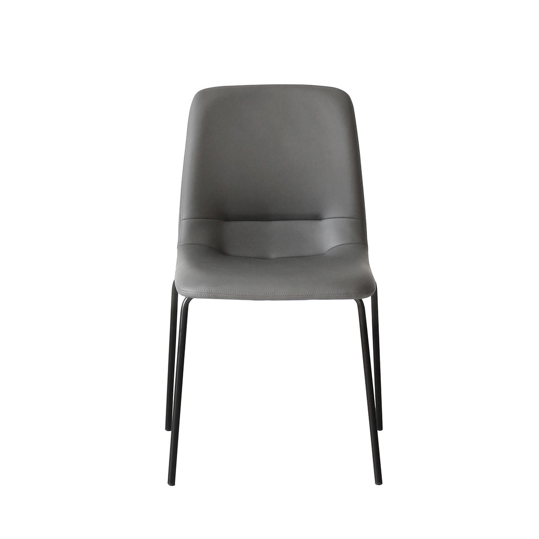 Grey Stackable Dining Chairs 46x49x83cm