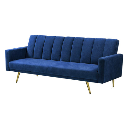 Stylish Sofa Bed Convertible Velvet Lounge Recliner Couch Sleeper 3