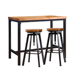 3pcs Bar Table Barstools Industrial