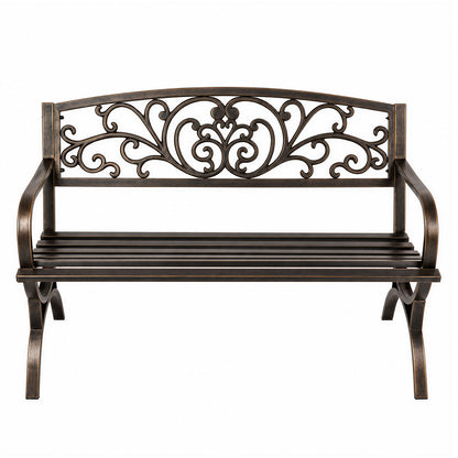 Levede Garden Bench Seat Outdoor Furniture Patio Park Lounge Chair Bronze 3 Seat
