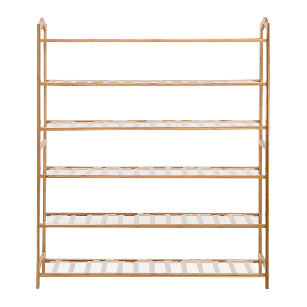 Bamboo Shoe Rack Storage Wooden 80cm