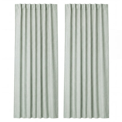 Marlow 2 Panels Blackout Curtains Thermal Linen Look Blockout Drapes 132x160cm