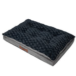 Dog Calming Bed Sleeping Kennel Soft Plush Comfy Memory Foam Mattress Dark Grey