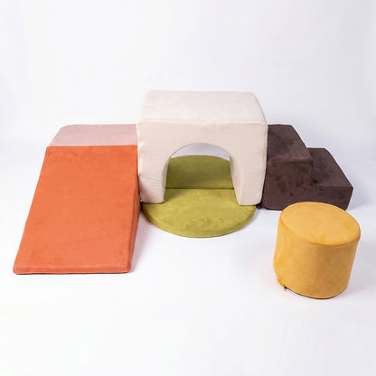 Bopeep Kids Climbing Foam Blocks Playset 7Pcs Toddler Soft Couch Crawl Play Toys